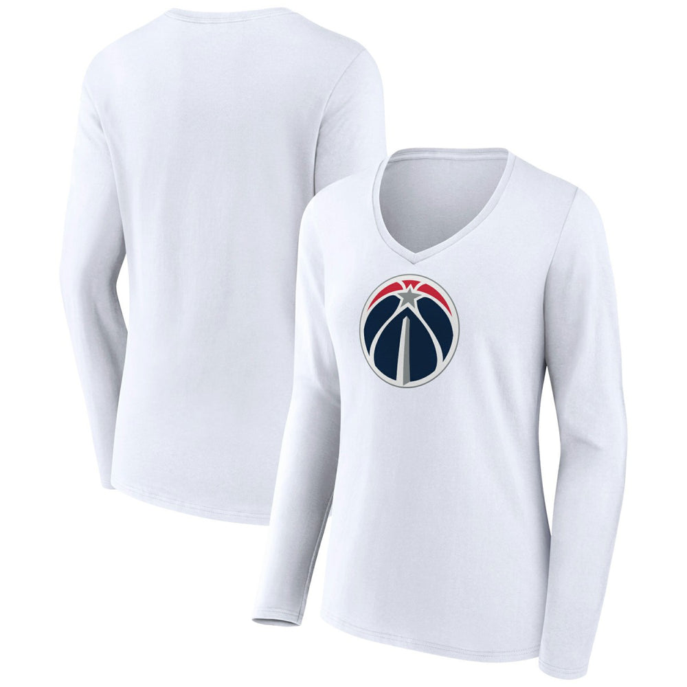 NBA Washington Wizards Women's Logo Long Sleeve V-Neck T-Shirt