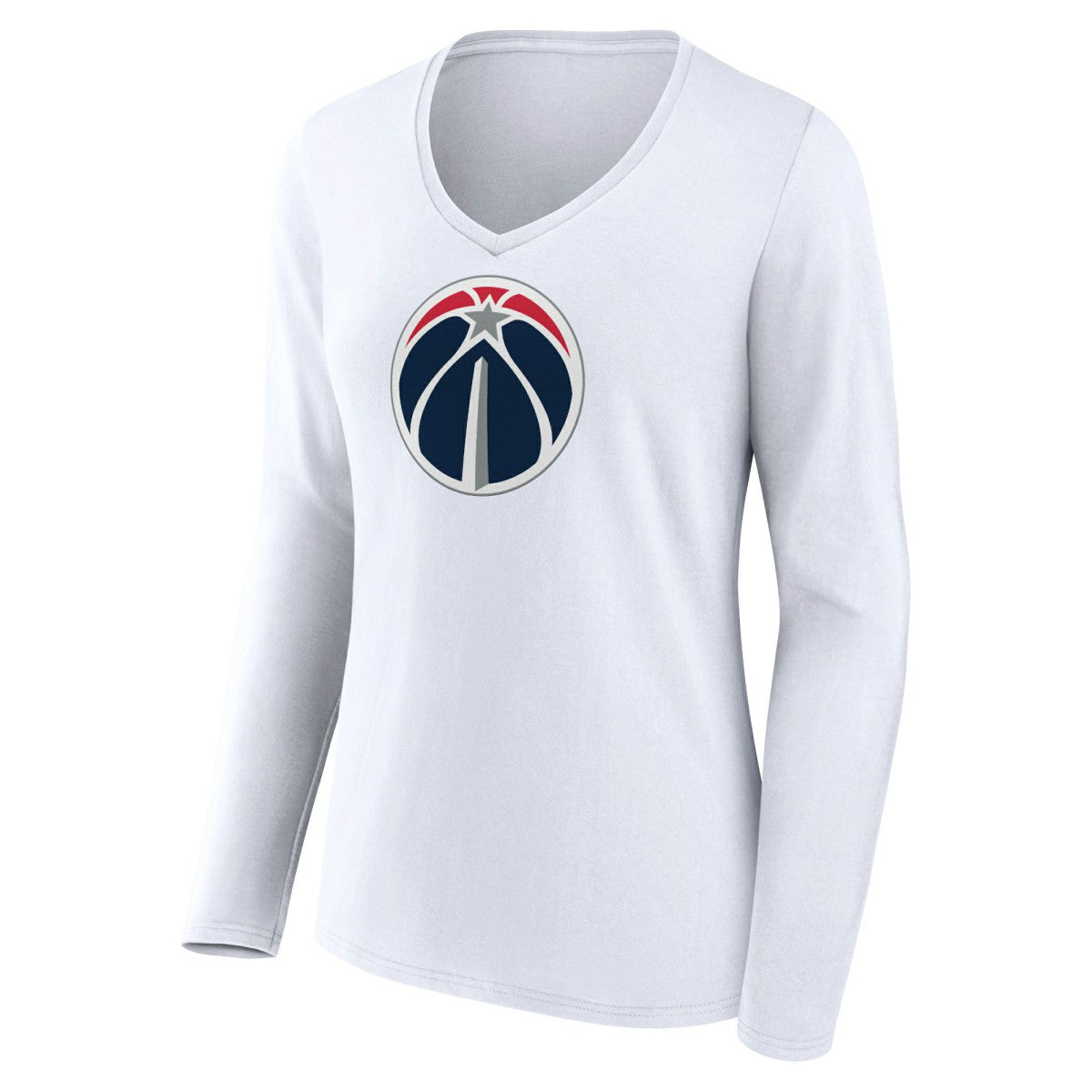 NBA Washington Wizards Women's Logo Long Sleeve V-Neck T-Shirt