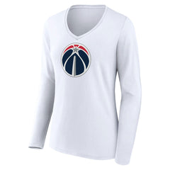 NBA Washington Wizards Women's Logo Long Sleeve V-Neck T-Shirt