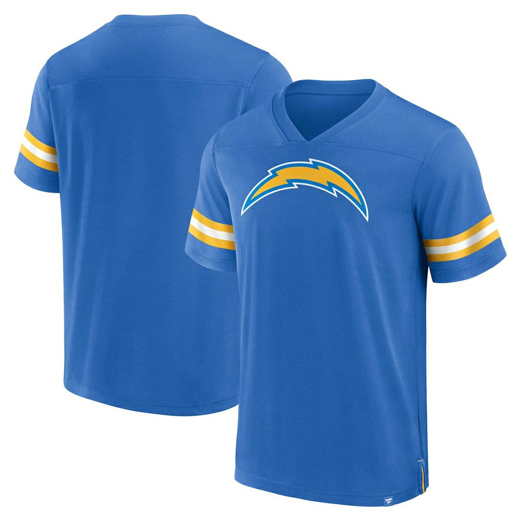 Jersey Tackle V-Neck T-Shirt - Los Angeles Chargers