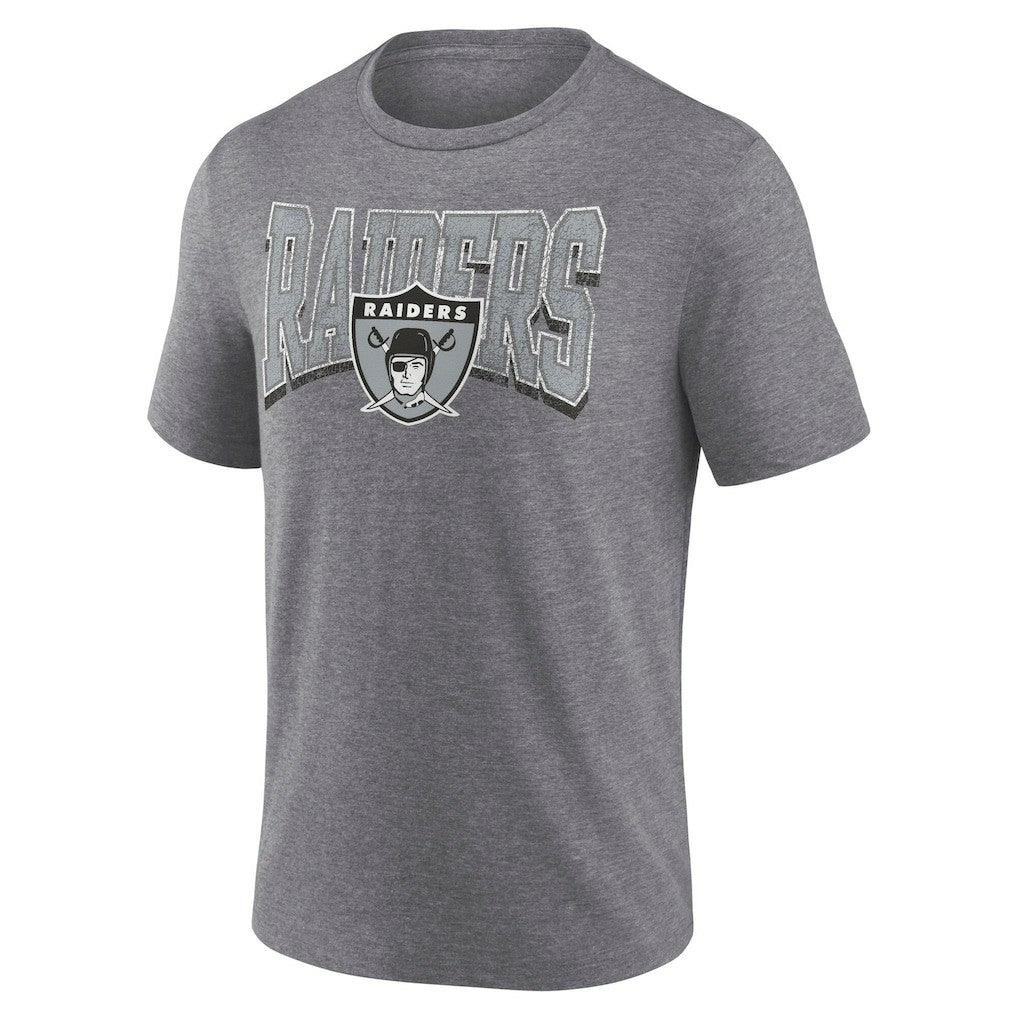 Warped Block Tri-Blend T-Shirt - Las Vegas Raiders