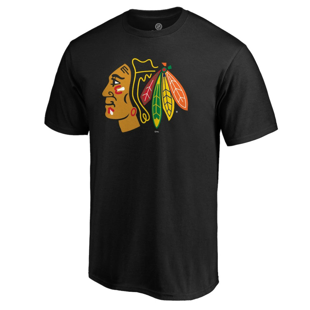 NHL Black Chicago Blackhawks Logo T-Shirt