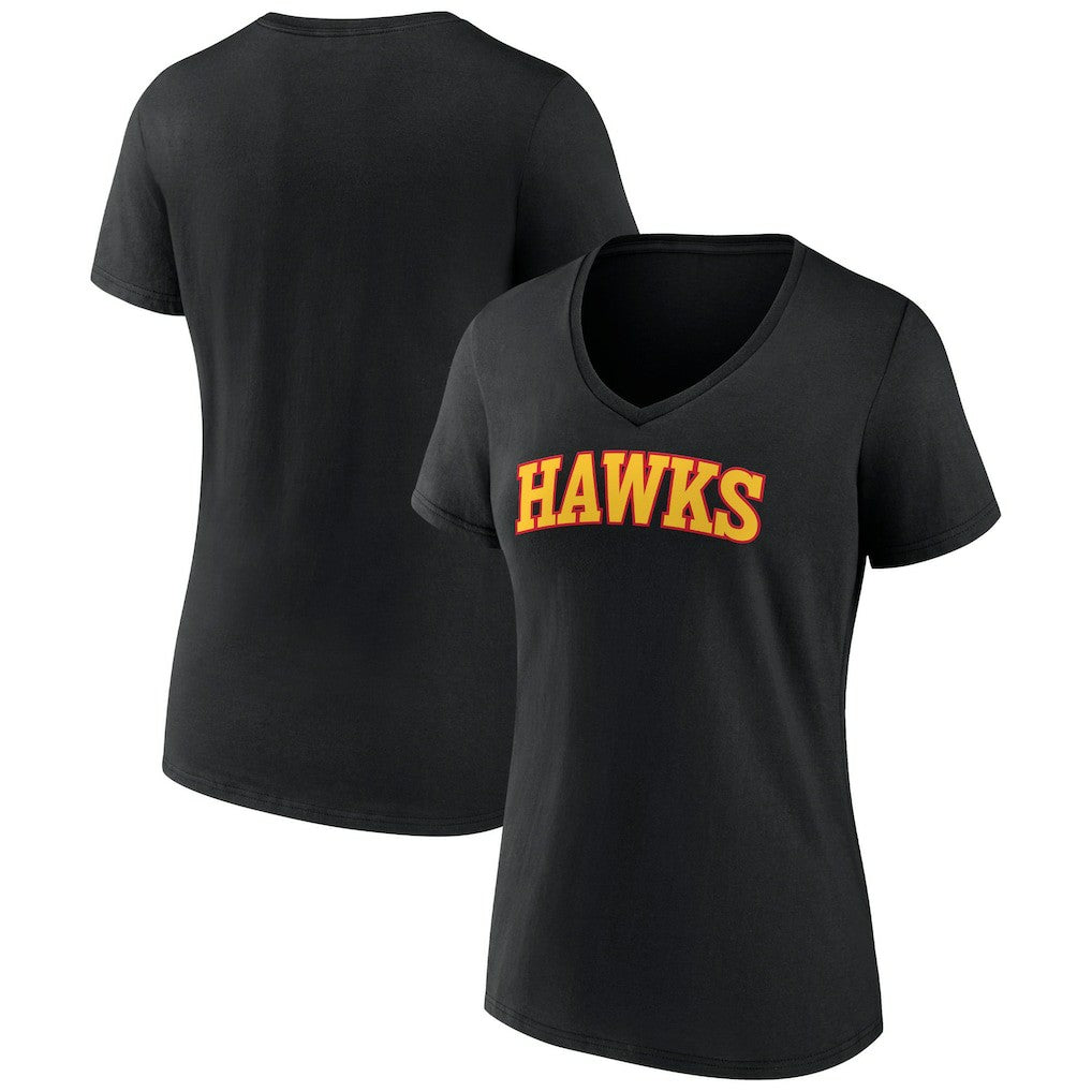 NBA Atlanta Hawks Women's Wordmark V-Neck T-Shirt