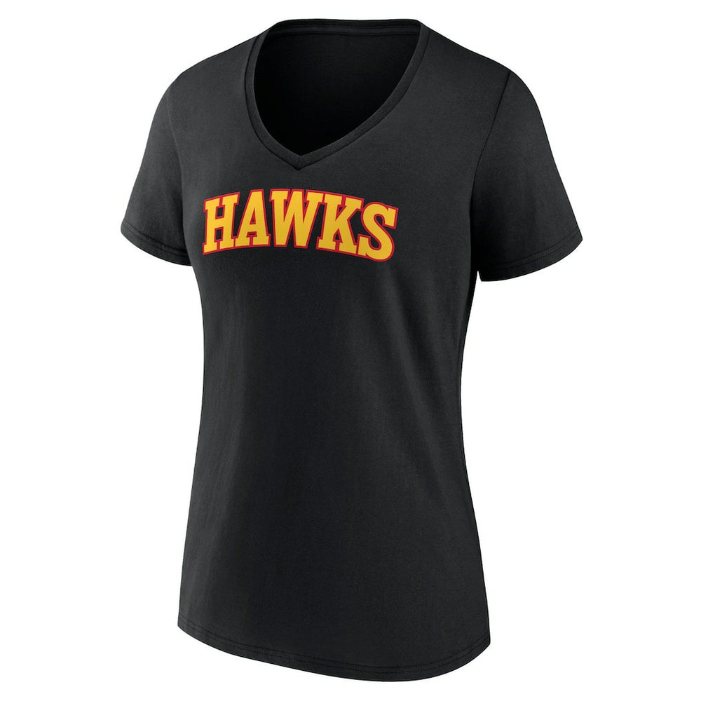 NBA Atlanta Hawks Women's Wordmark V-Neck T-Shirt