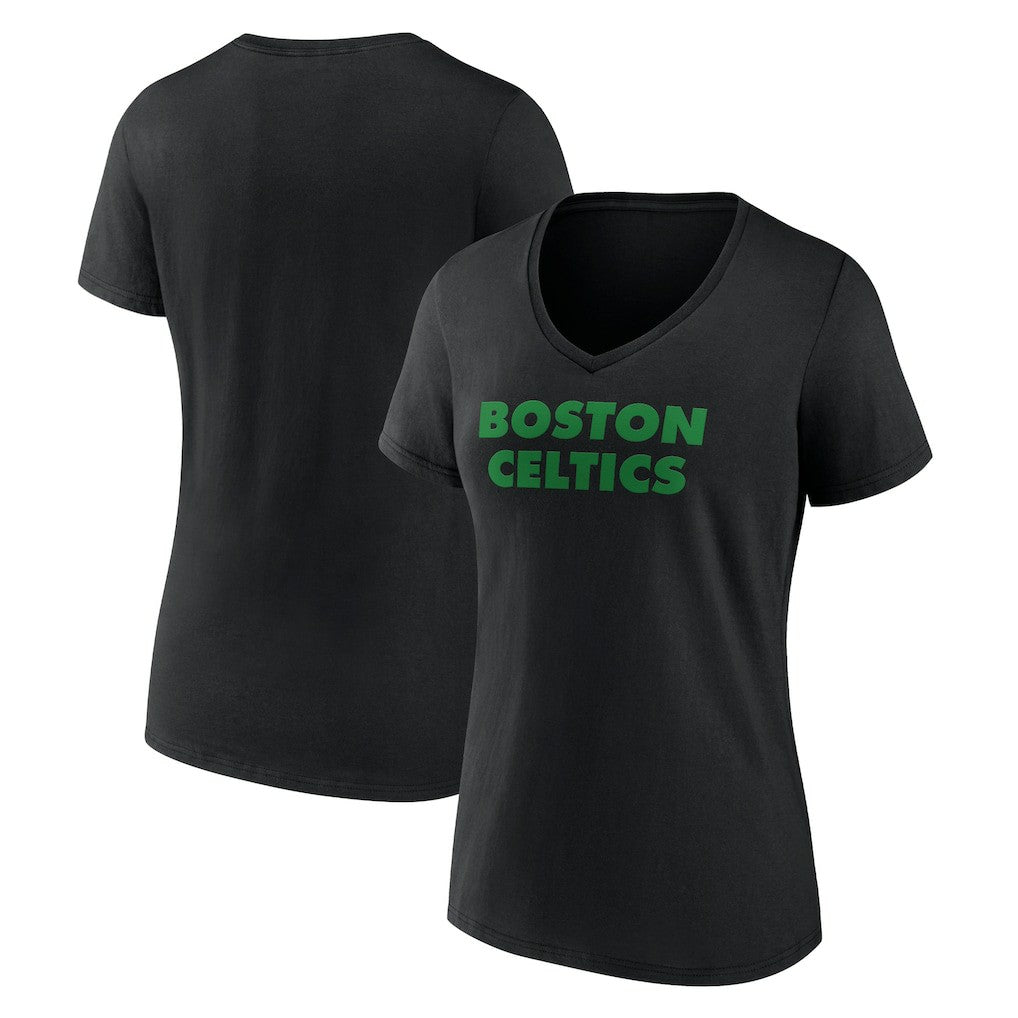 NBA Boston Celtics Women's Wordmark V-Neck T-Shirt