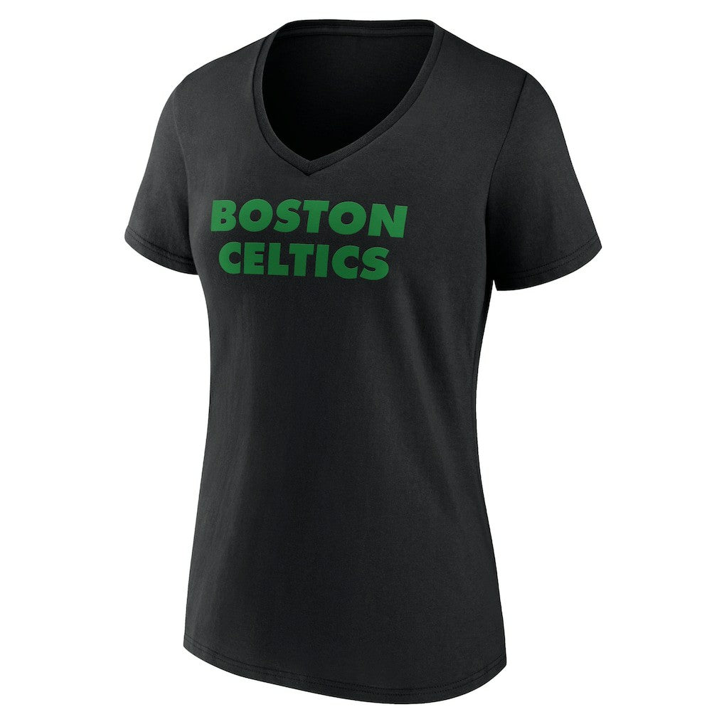 NBA Boston Celtics Women's Wordmark V-Neck T-Shirt