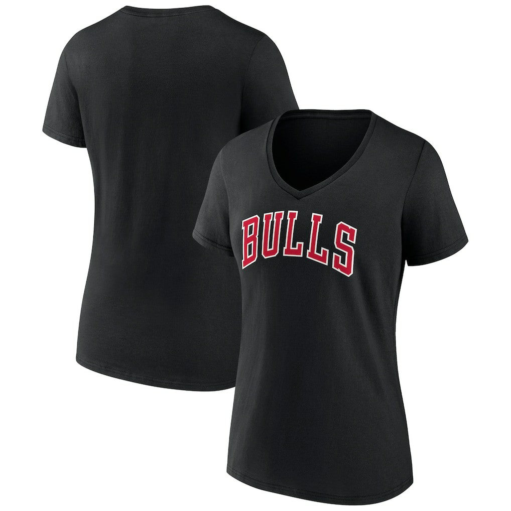 NBA Chicago Bulls Women's Wordmark V-Neck T-Shirt sale