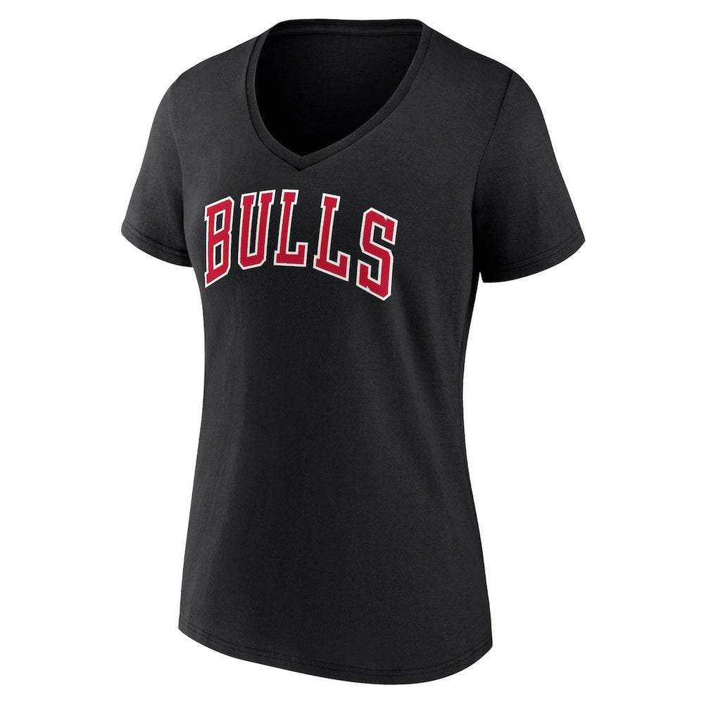 NBA Chicago Bulls Women's Wordmark V-Neck T-Shirt sale