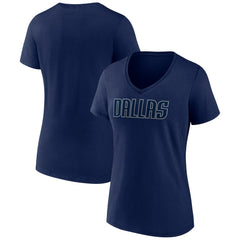 NBA Dallas Mavericks Women's Wordmark V-Neck T-Shirt sale