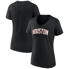 NBA Houston Rockets Women's Wordmark V-Neck T-Shirt