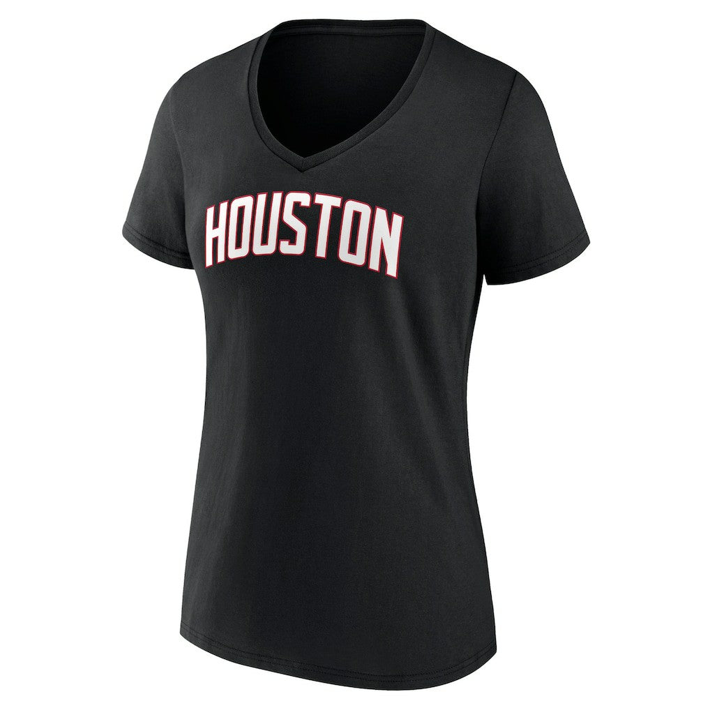 NBA Houston Rockets Women's Wordmark V-Neck T-Shirt