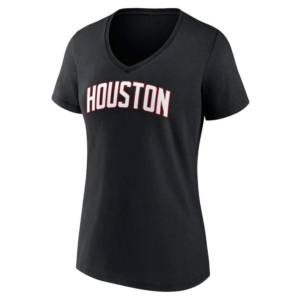 NBA Houston Rockets Women's Wordmark V-Neck T-Shirt