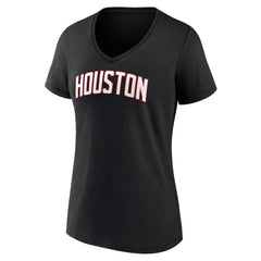 NBA Houston Rockets Women's Wordmark V-Neck T-Shirt