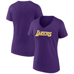 NBA Los Angeles Lakers Women's Wordmark V-Neck T-Shirt