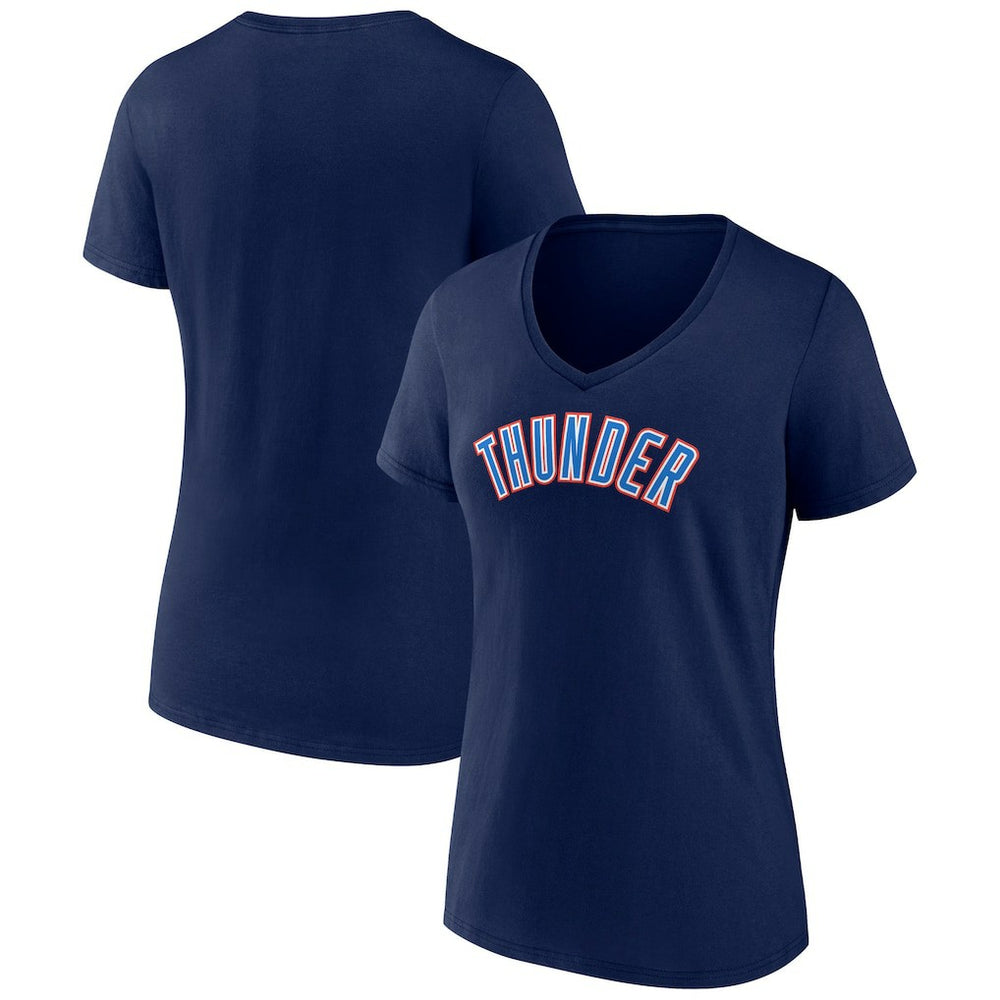 NBA Oklahoma City Thunder Women's Wordmark V-Neck T-Shirt