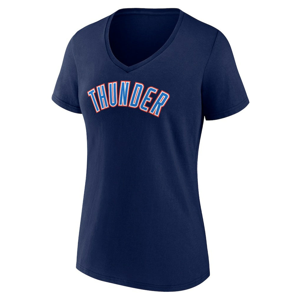NBA Oklahoma City Thunder Women's Wordmark V-Neck T-Shirt