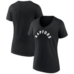 NBA Toronto Raptors Women's Wordmark V-Neck T-Shirt