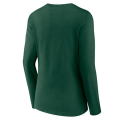 NHL Green Minnesota Wild Women's Team Logo Long Sleeve V-Neck T-Shirt