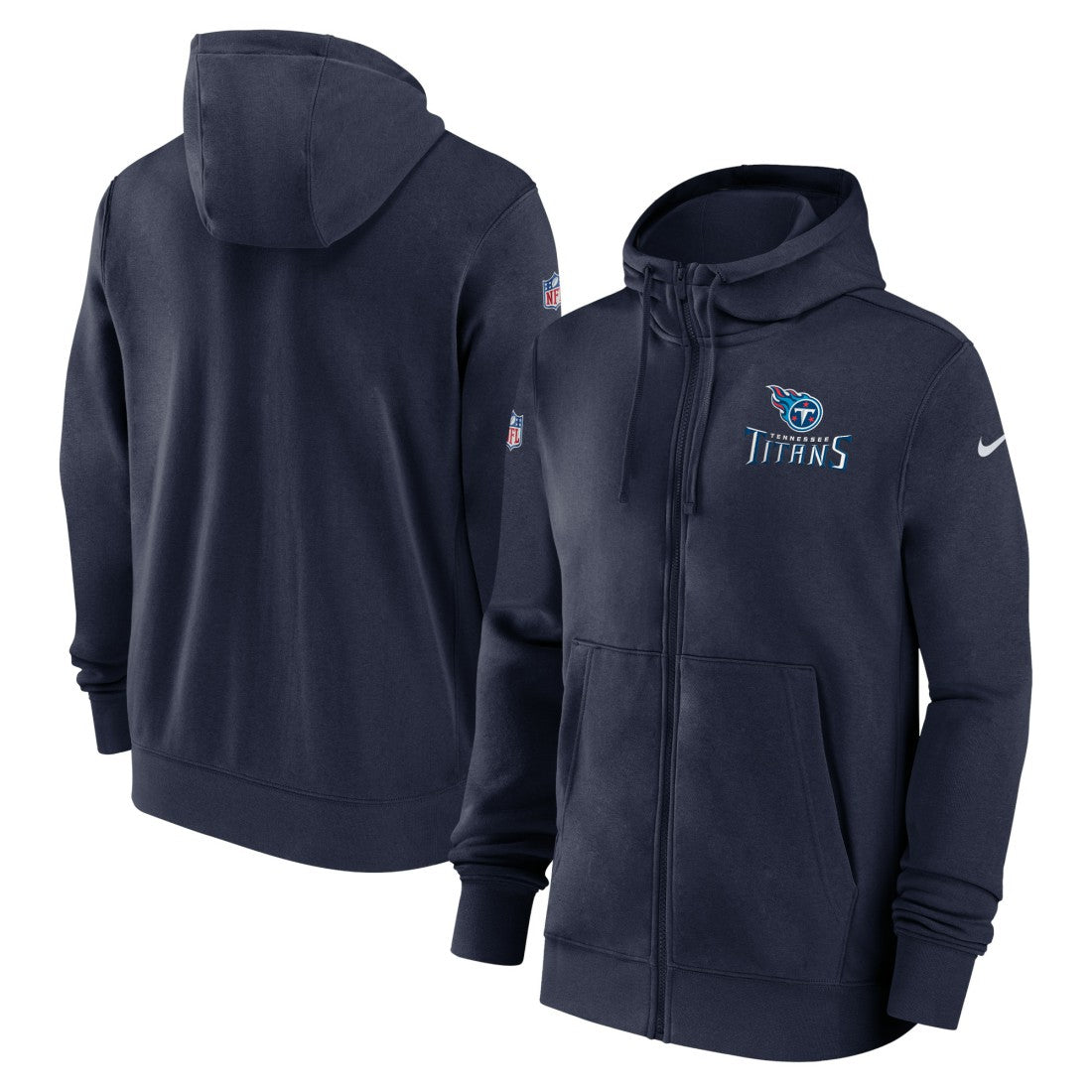 2023/24 Sideline Club Full-Zip Hoodie - Tennessee Titans