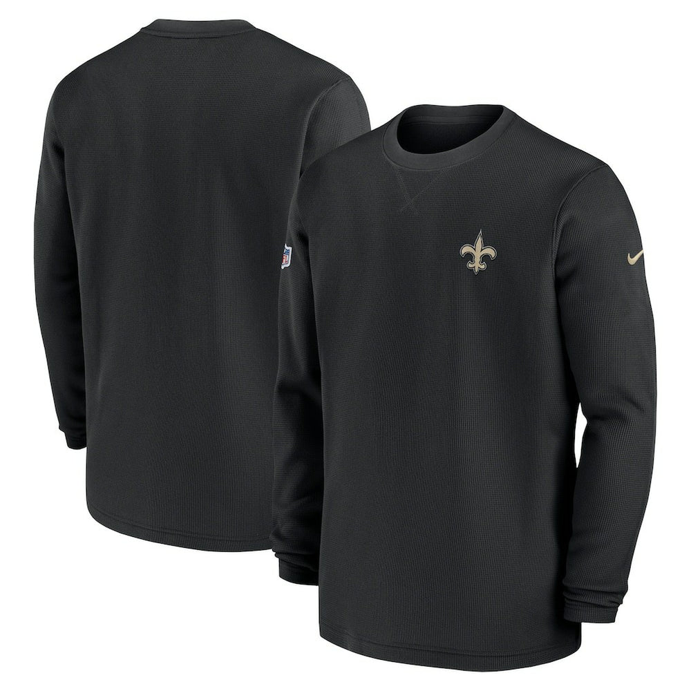 2023 Sideline Throwback Heavy Brushed Waffle Long Sleeve Top - New Orleans Saints