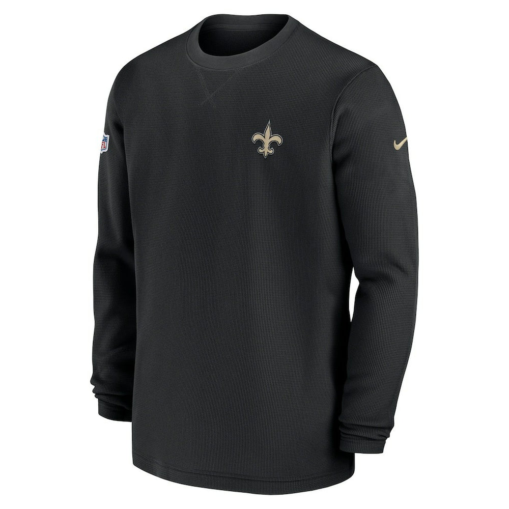 2023 Sideline Throwback Heavy Brushed Waffle Long Sleeve Top - New Orleans Saints