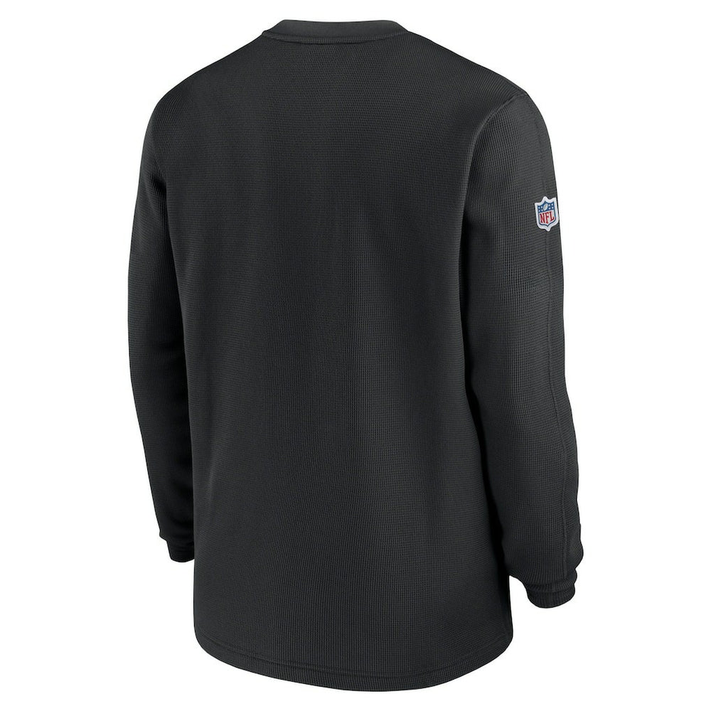 2023 Sideline Throwback Heavy Brushed Waffle Long Sleeve Top - New Orleans Saints