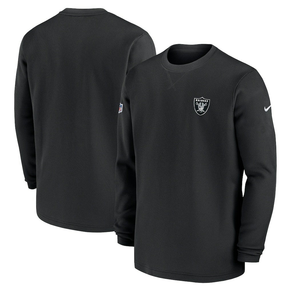 2023 Sideline Throwback Heavy Brushed Waffle Long Sleeve Top - Las Vegas Raiders