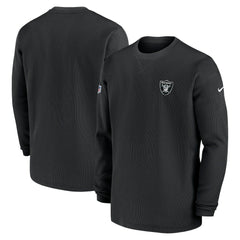 2023 Sideline Throwback Heavy Brushed Waffle Long Sleeve Top - Las Vegas Raiders