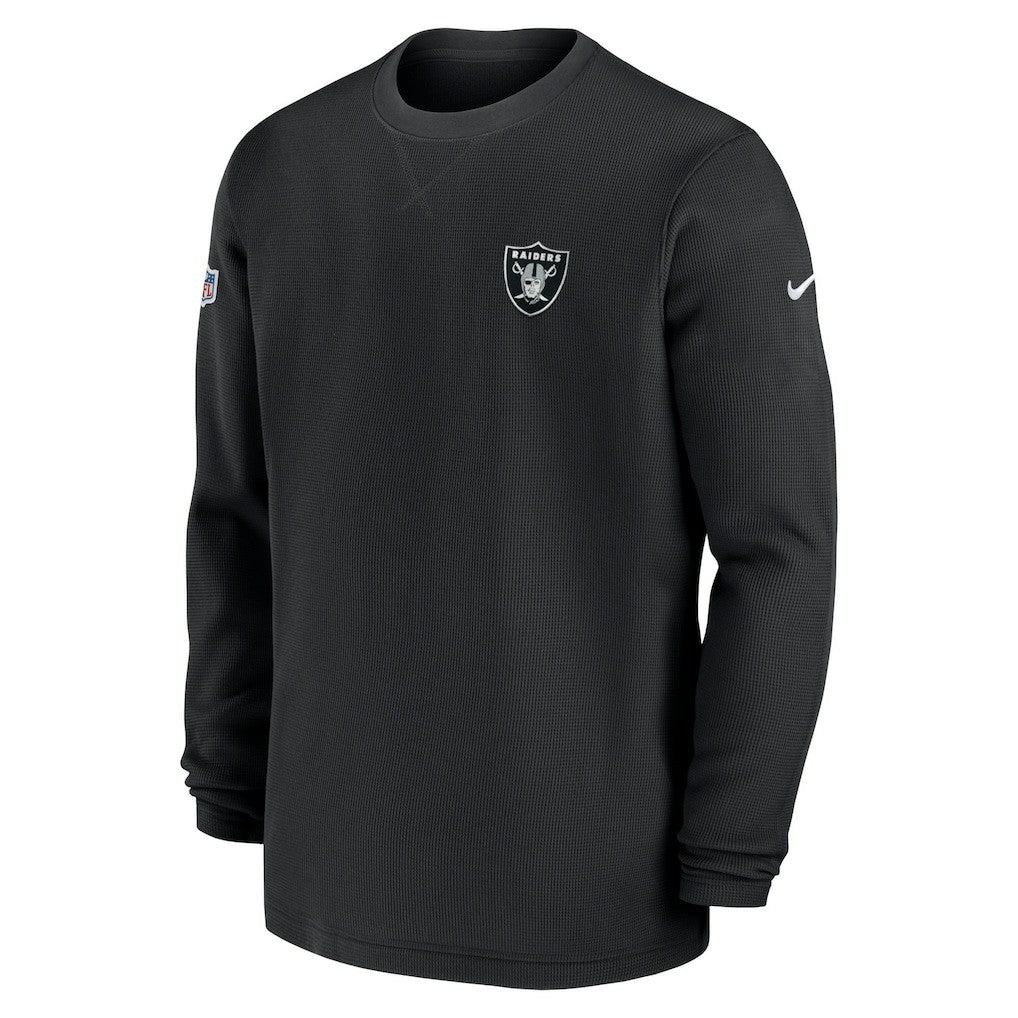 2023 Sideline Throwback Heavy Brushed Waffle Long Sleeve Top - Las Vegas Raiders