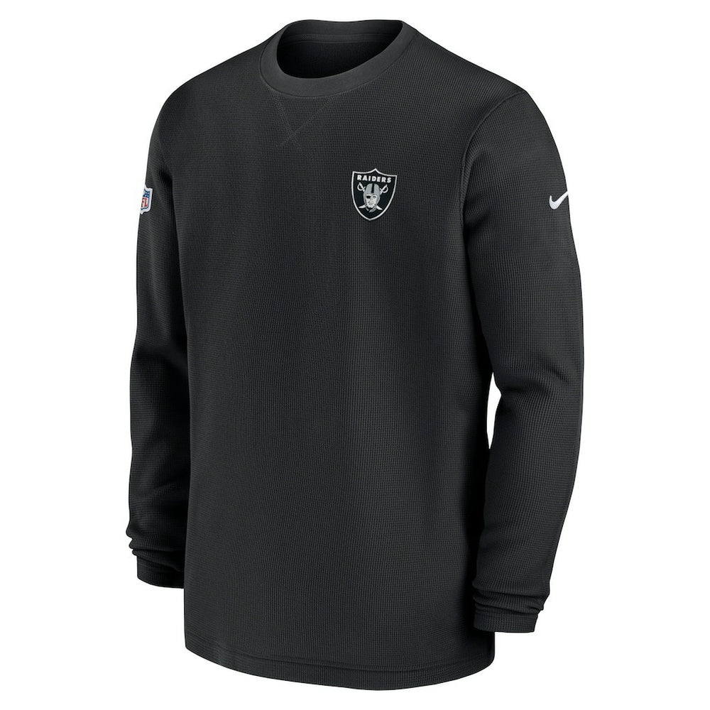 2023 Sideline Throwback Heavy Brushed Waffle Long Sleeve Top - Las Vegas Raiders
