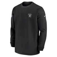2023 Sideline Throwback Heavy Brushed Waffle Long Sleeve Top - Las Vegas Raiders
