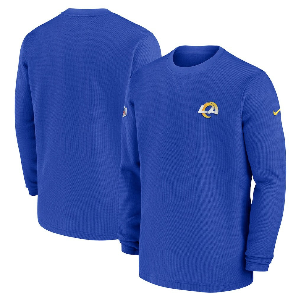 2023 Sideline Throwback Heavy Brushed Waffle Long Sleeve Top - Los Angeles Rams