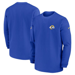 2023 Sideline Throwback Heavy Brushed Waffle Long Sleeve Top - Los Angeles Rams