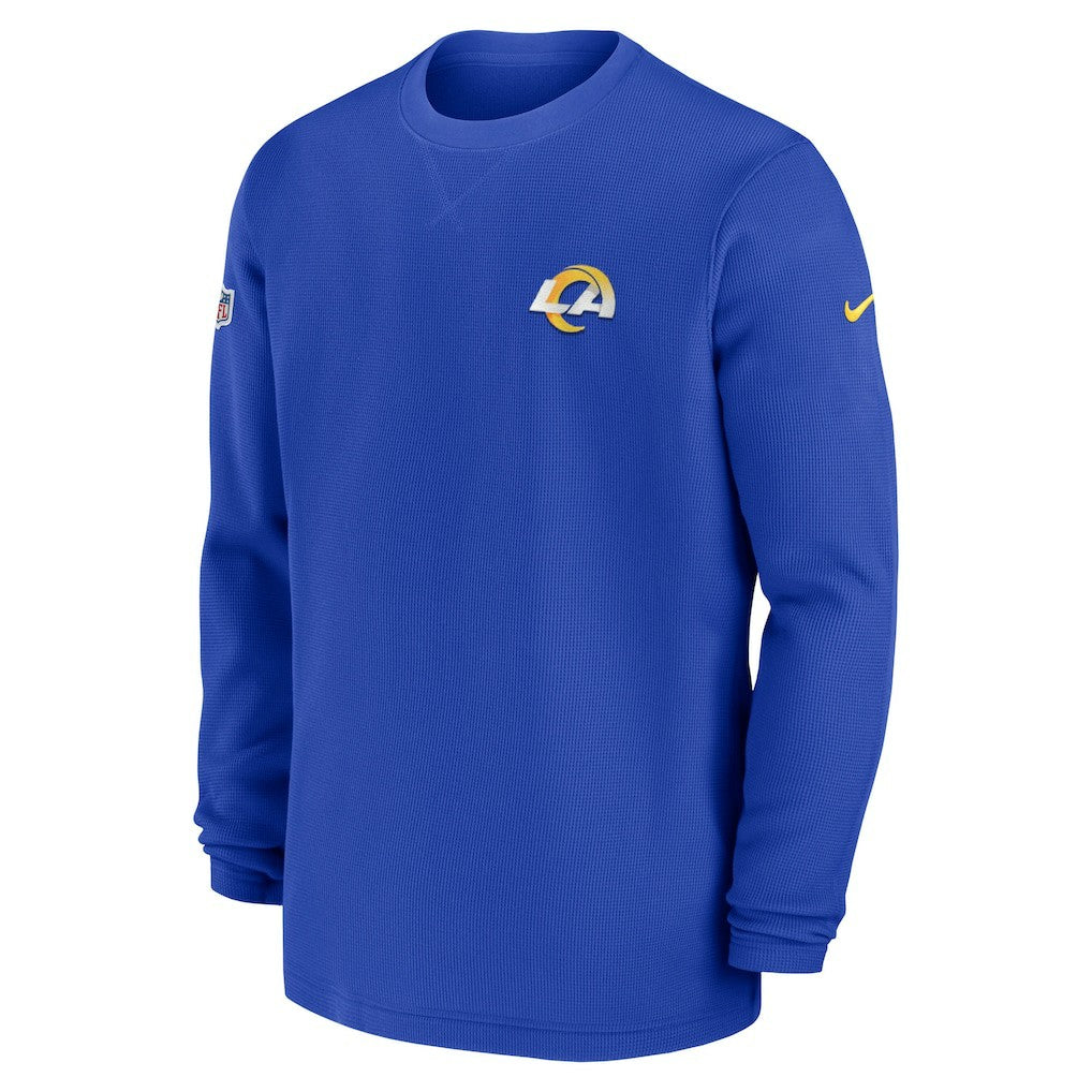 2023 Sideline Throwback Heavy Brushed Waffle Long Sleeve Top - Los Angeles Rams
