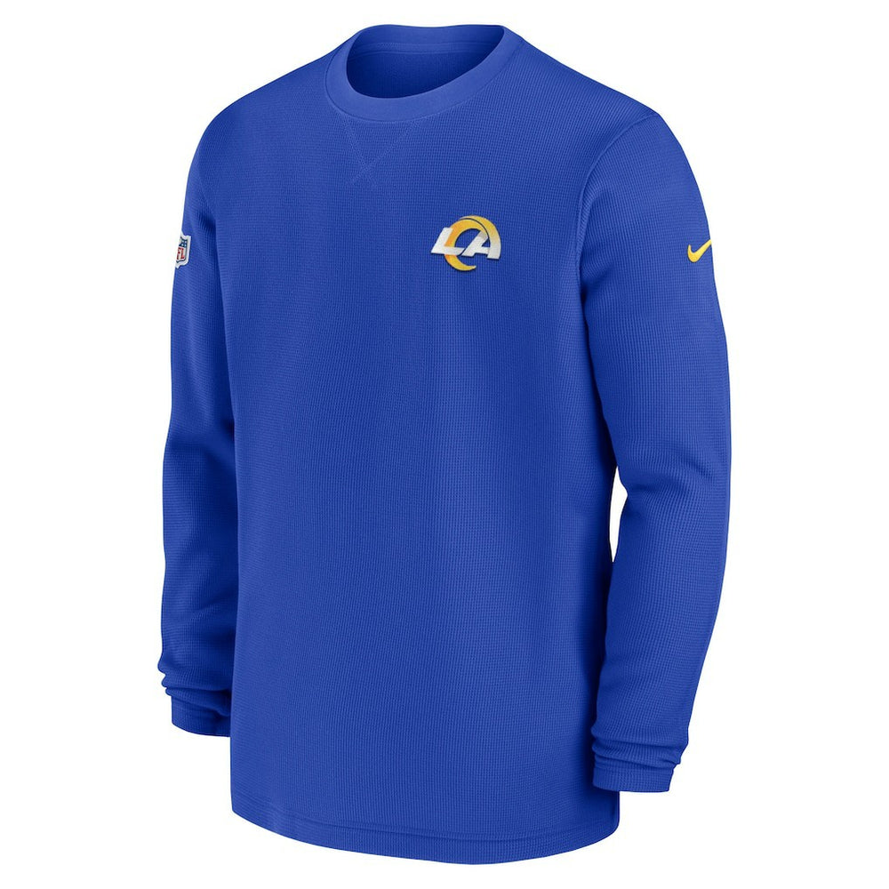 2023 Sideline Throwback Heavy Brushed Waffle Long Sleeve Top - Los Angeles Rams