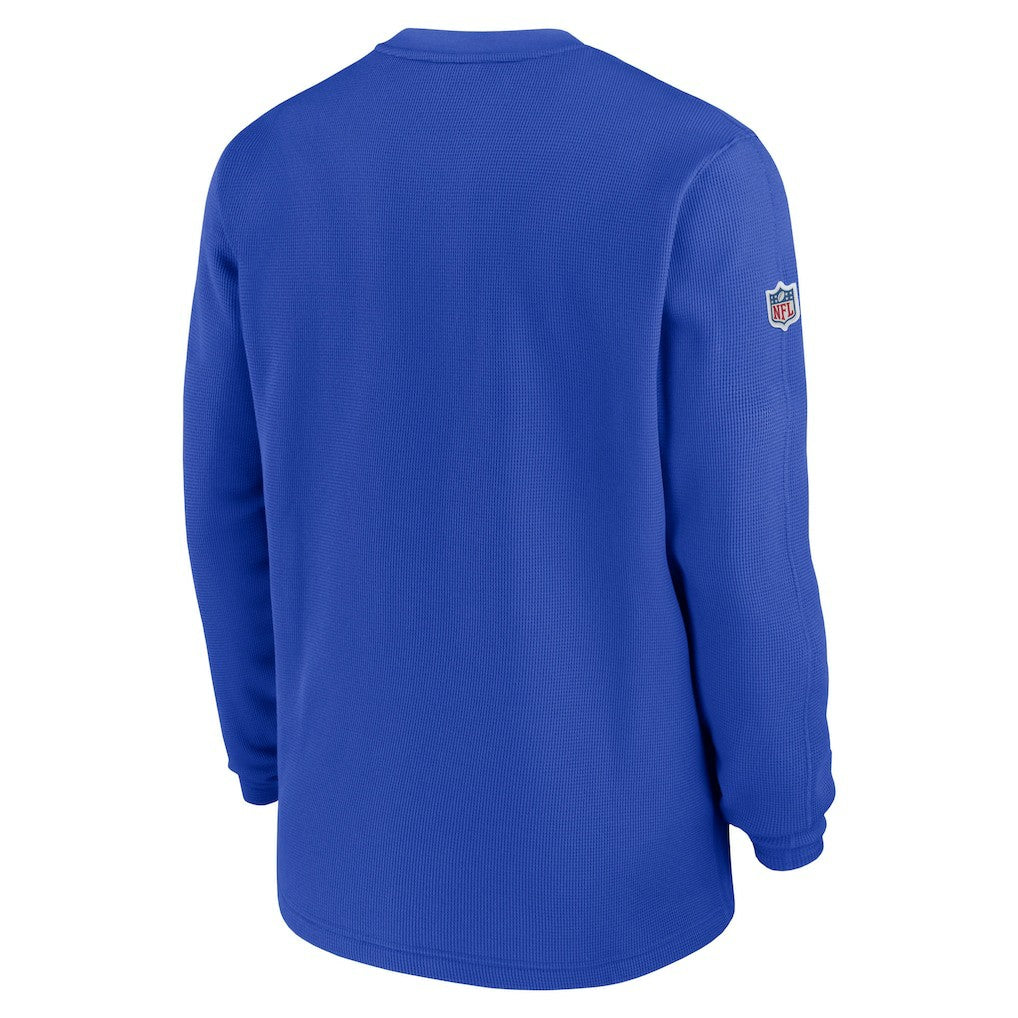 2023 Sideline Throwback Heavy Brushed Waffle Long Sleeve Top - Los Angeles Rams