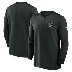 2023 Sideline Performance Long Sleeve Tri-Blend Quarter-Zip Top - Las Vegas Raiders