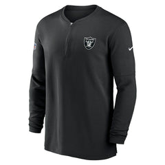 2023 Sideline Performance Long Sleeve Tri-Blend Quarter-Zip Top - Las Vegas Raiders