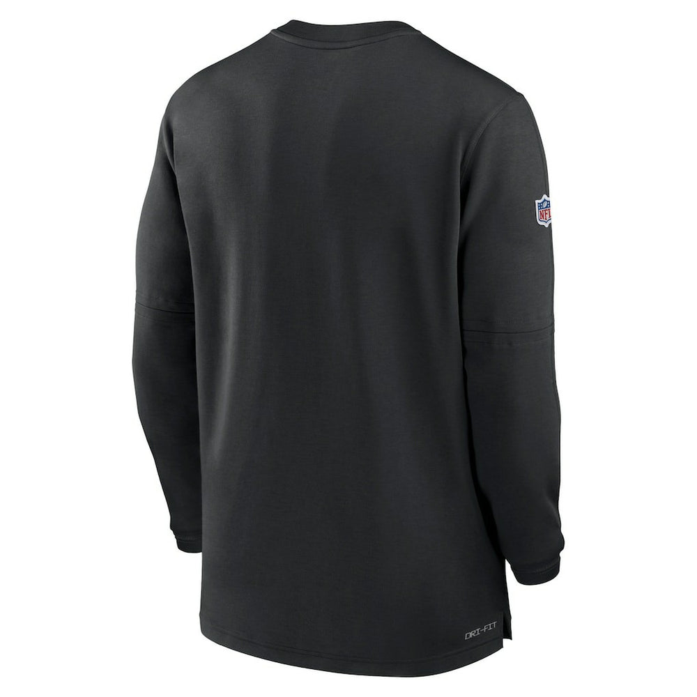 2023 Sideline Performance Long Sleeve Tri-Blend Quarter-Zip Top - Las Vegas Raiders