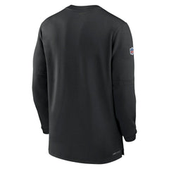 2023 Sideline Performance Long Sleeve Tri-Blend Quarter-Zip Top - Las Vegas Raiders