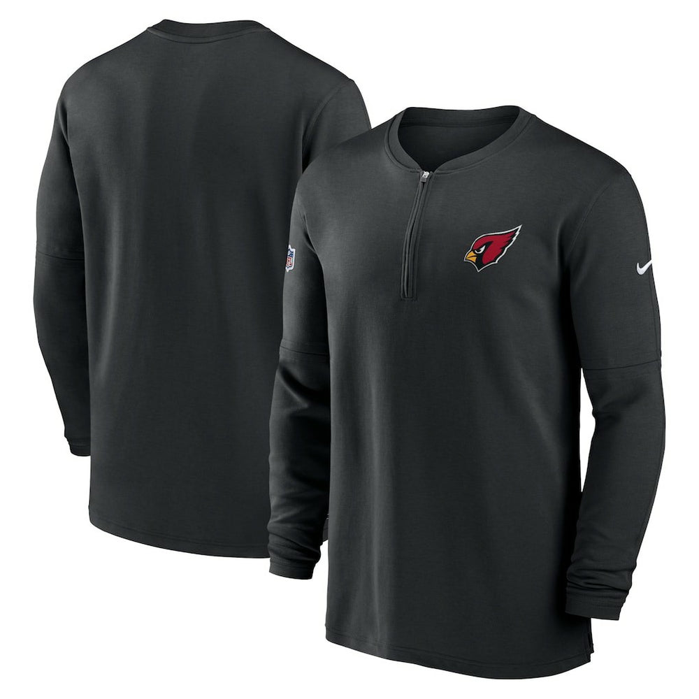 2023 Sideline Performance Long Sleeve Tri-Blend Quarter-Zip Top - Arizona Cardinals