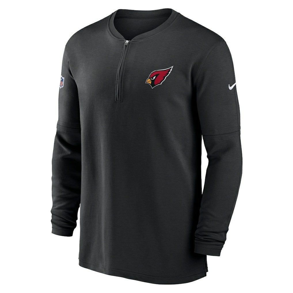 2023 Sideline Performance Long Sleeve Tri-Blend Quarter-Zip Top - Arizona Cardinals