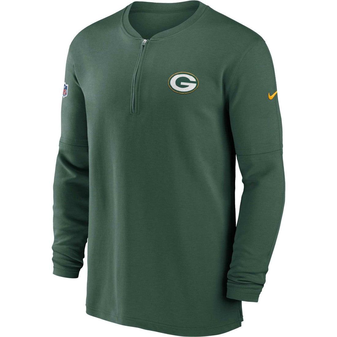 2023 Sideline Performance Long Sleeve Tri-Blend Quarter-Zip Top - Green Bay Packers