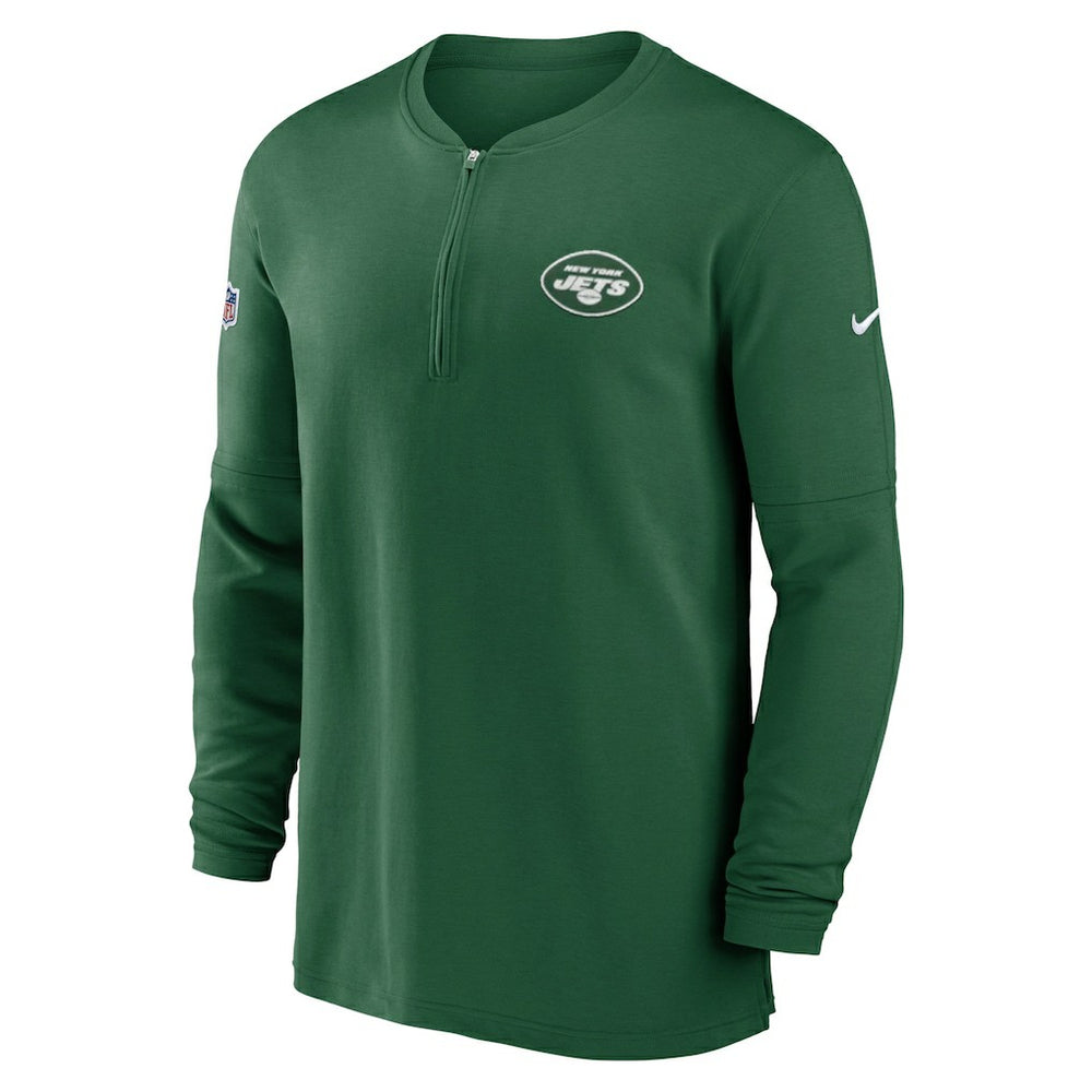 2023 Sideline Performance Long Sleeve Tri-Blend Quarter-Zip Top - New York Jets