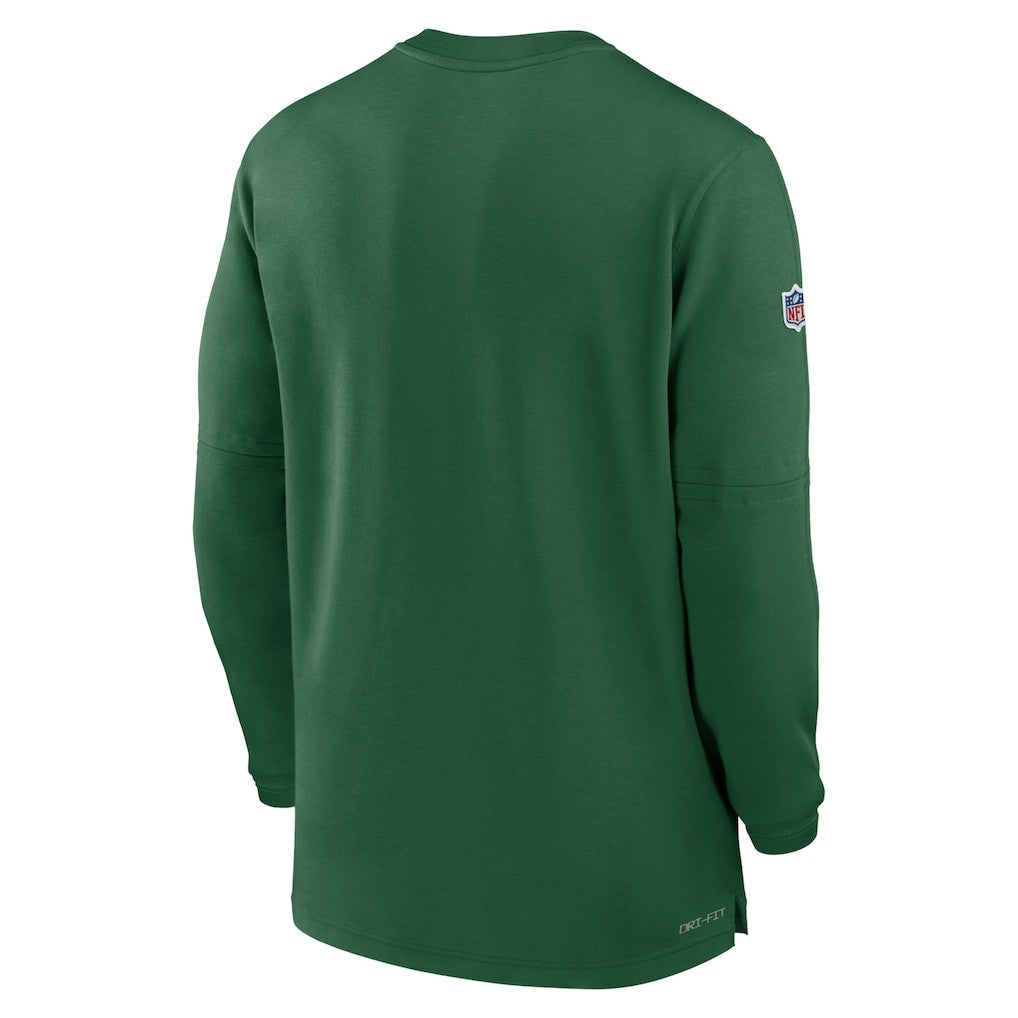 2023 Sideline Performance Long Sleeve Tri-Blend Quarter-Zip Top - New York Jets