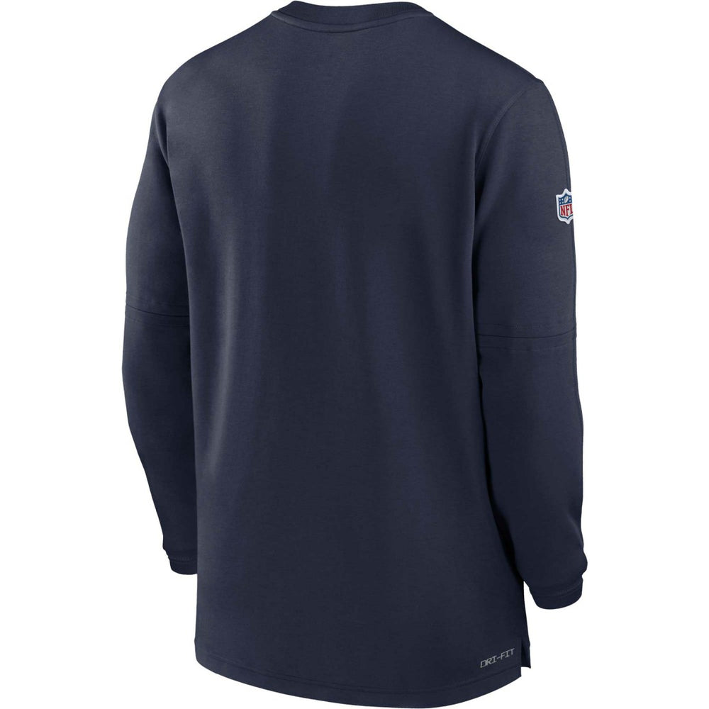 2023 Sideline Performance Long Sleeve Tri-Blend Quarter-Zip Top - Tennessee Titans