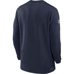 2023 Sideline Performance Long Sleeve Tri-Blend Quarter-Zip Top - Tennessee Titans