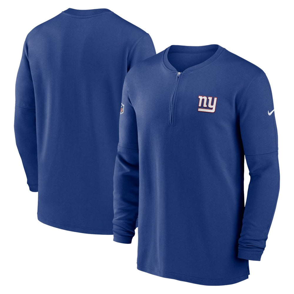 2023 Sideline Performance Long Sleeve Tri-Blend Quarter-Zip Top - New York Giants