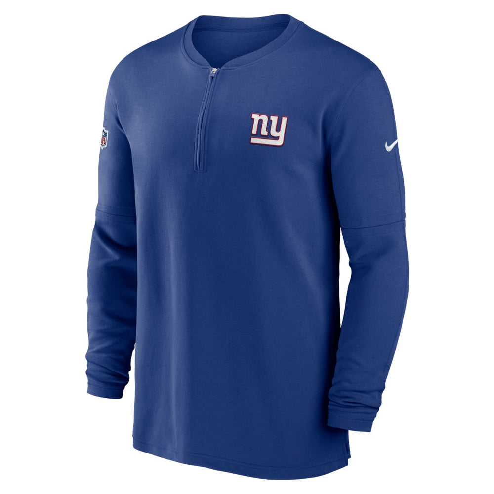 2023 Sideline Performance Long Sleeve Tri-Blend Quarter-Zip Top - New York Giants