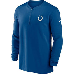 2023 Sideline Performance Long Sleeve Tri-Blend Quarter-Zip Top - Indianapolis Colts